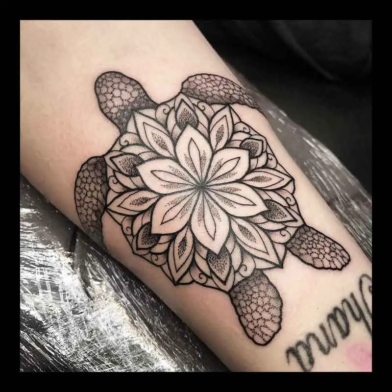 Mandala Turtle Tattoo 3