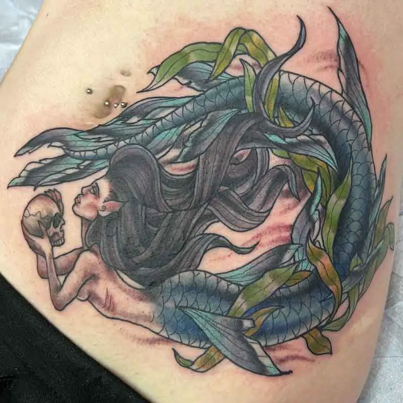 Mermaid Cover Up Tattoo 1