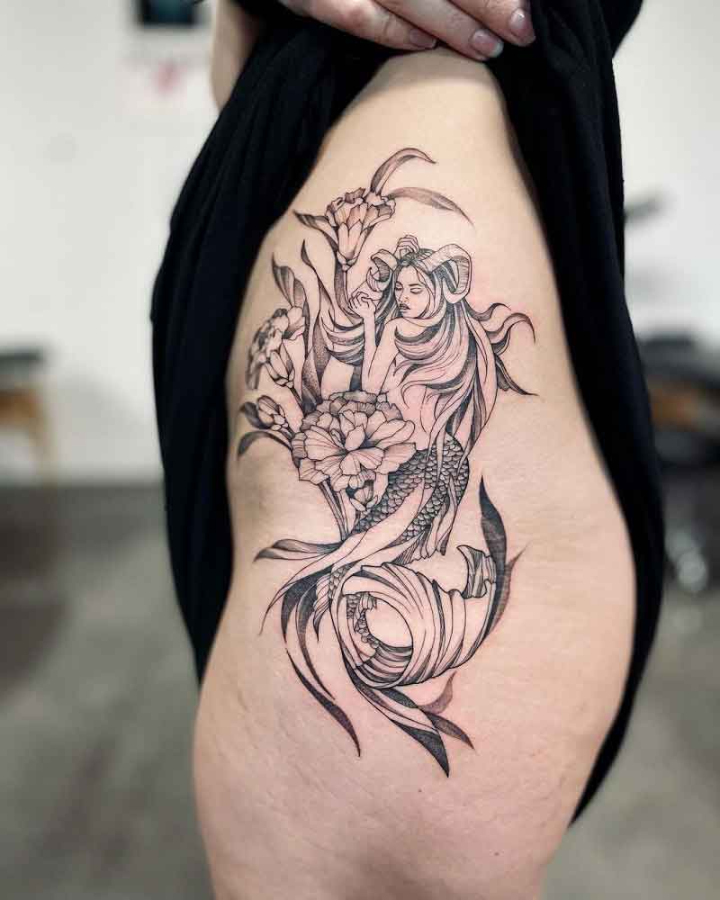 Mermaid Hip Tattoo 2