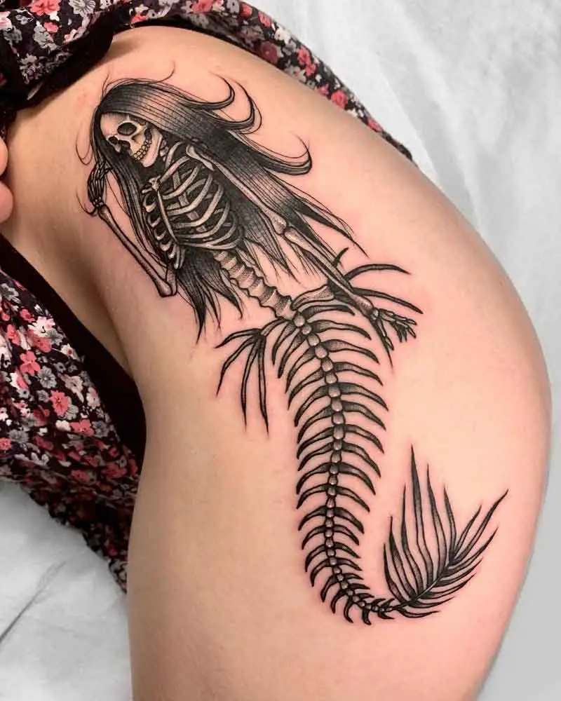 Mermaid Hip Tattoo 3