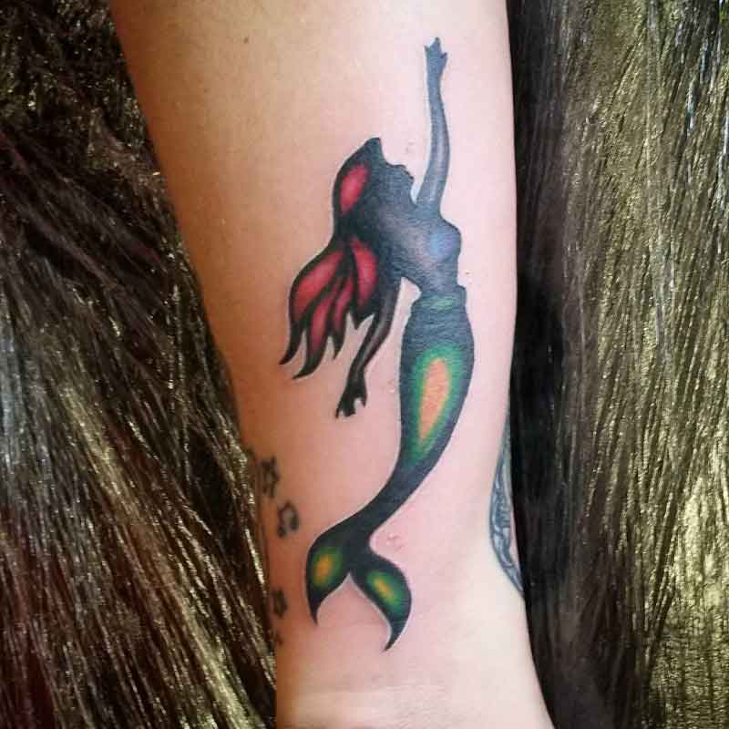 Mermaid Silhouette Tattoo 2