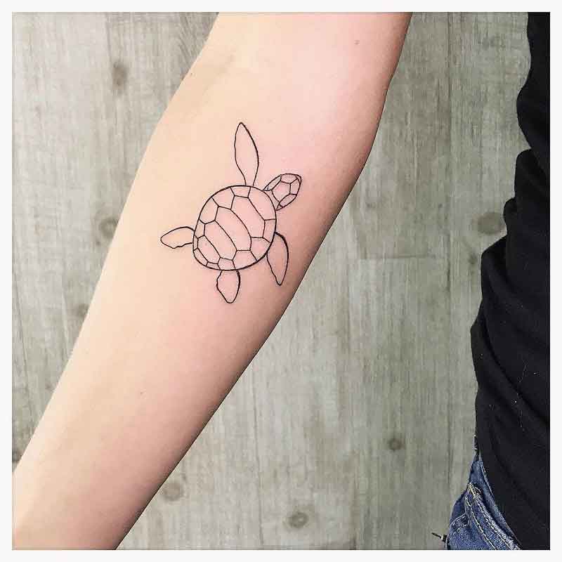 Minimalist Turtle Tattoo 2