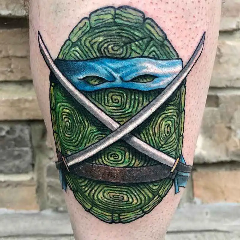 Teenage Mutant Ninja Turtles sleeve tattoo