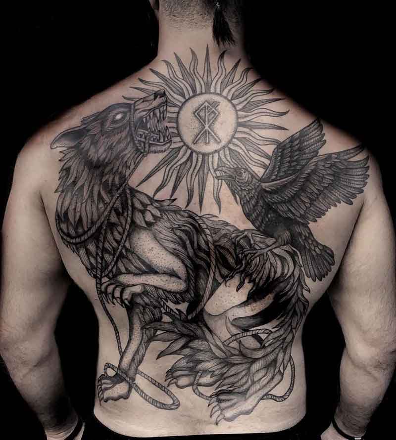 Raven Back Tattoo 3