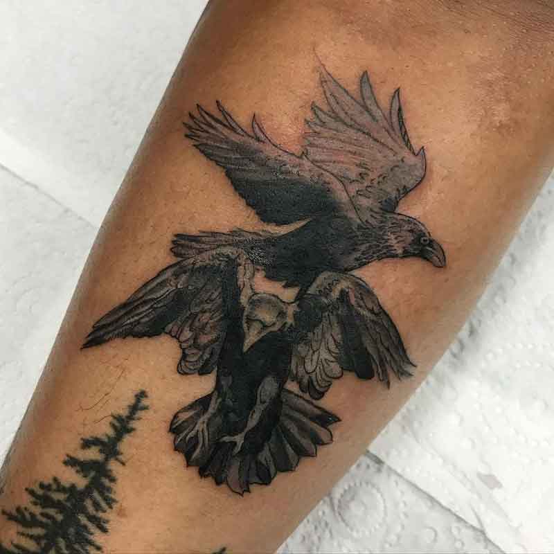 Raven Bird Tattoo 2
