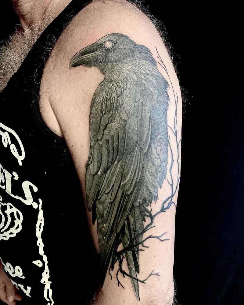 Raven Cover Up Tattoo 1