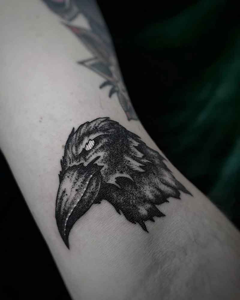 Raven Head Tattoo 3