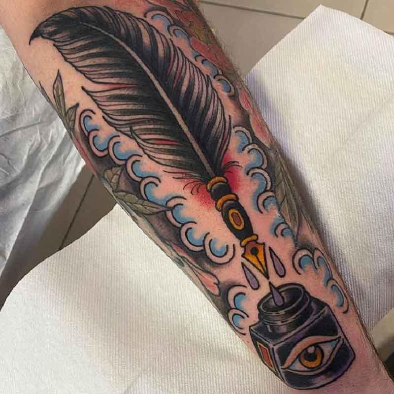 Raven Quill Tattoo 2