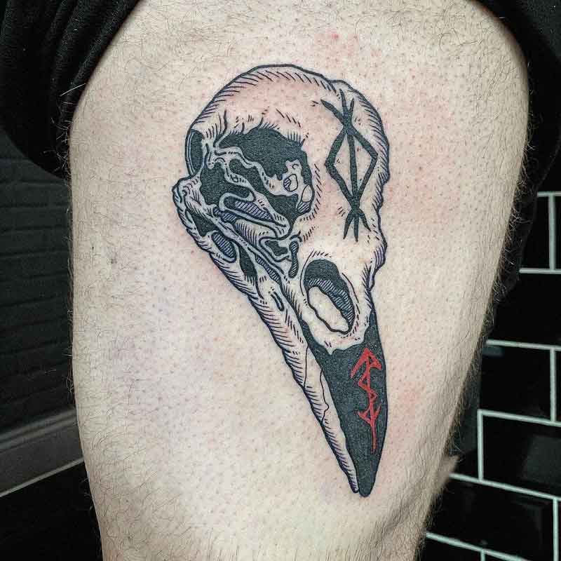 Raven Skull Tattoo 1