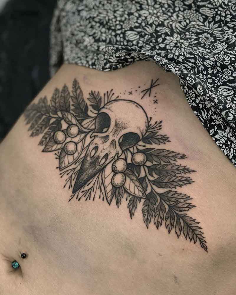 Raven Skull Tattoo 2