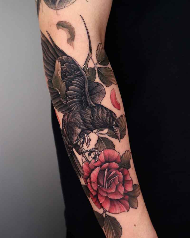 Raven Sleeve Tattoo 2