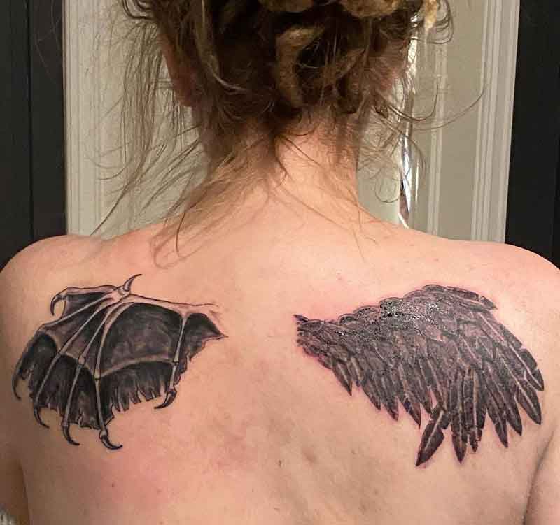 Raven Wing Tattoo 1