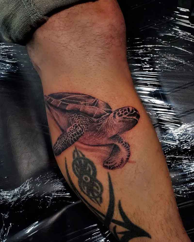 Realistic Sea Turtle Tattoo 1