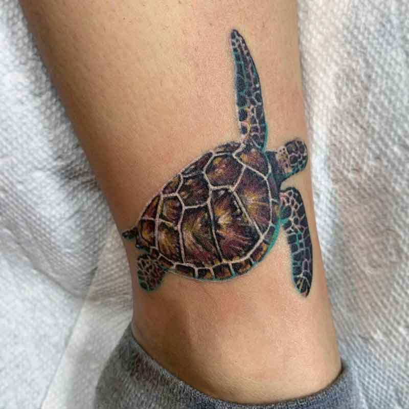 Realistic Sea Turtle Tattoo 3