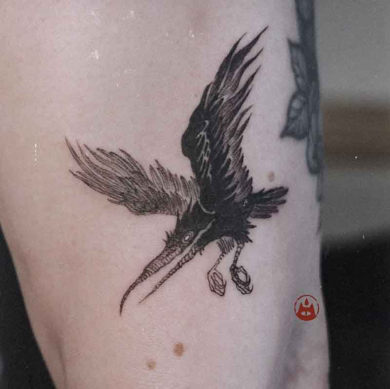 Small Raven Tattoo 1