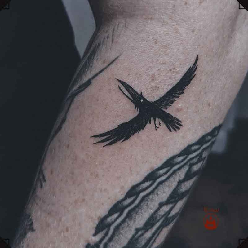 Small Raven Tattoo 2