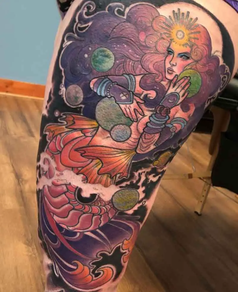 Space Mermaid Tattoo 1