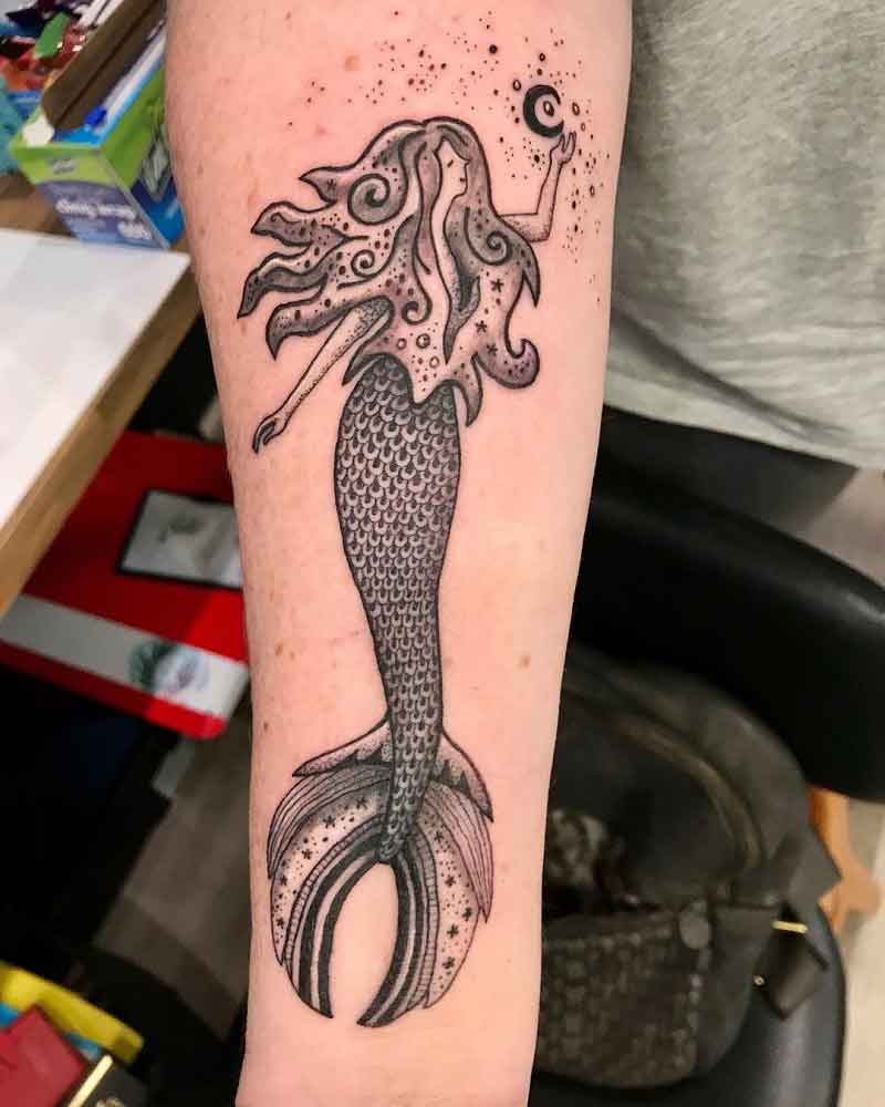 Space Mermaid Tattoo 3