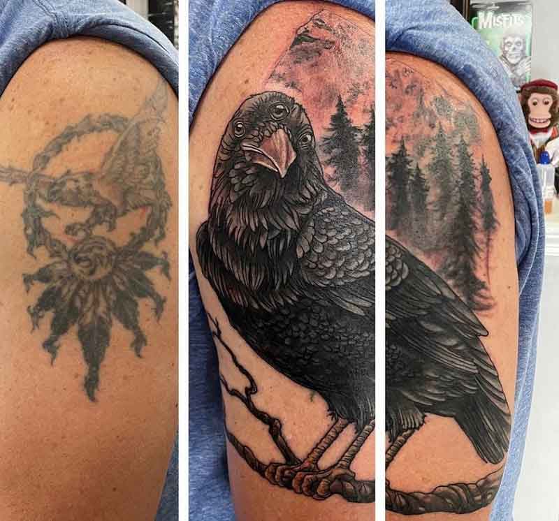 Three Eyed Raven Tattoo 1