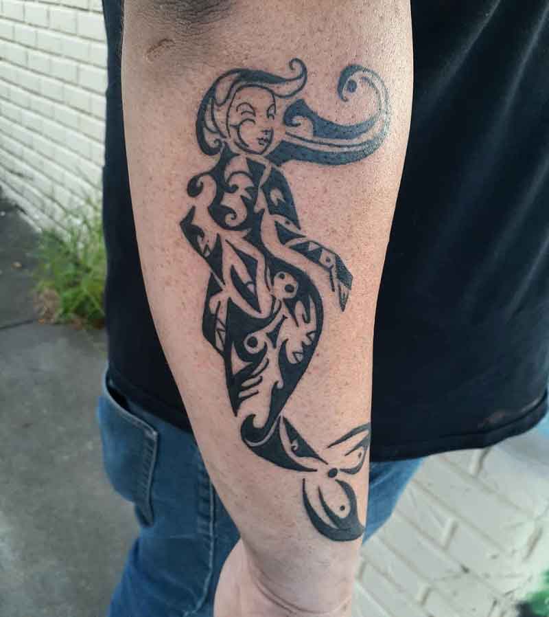 Tribal Mermaid Tattoo 1