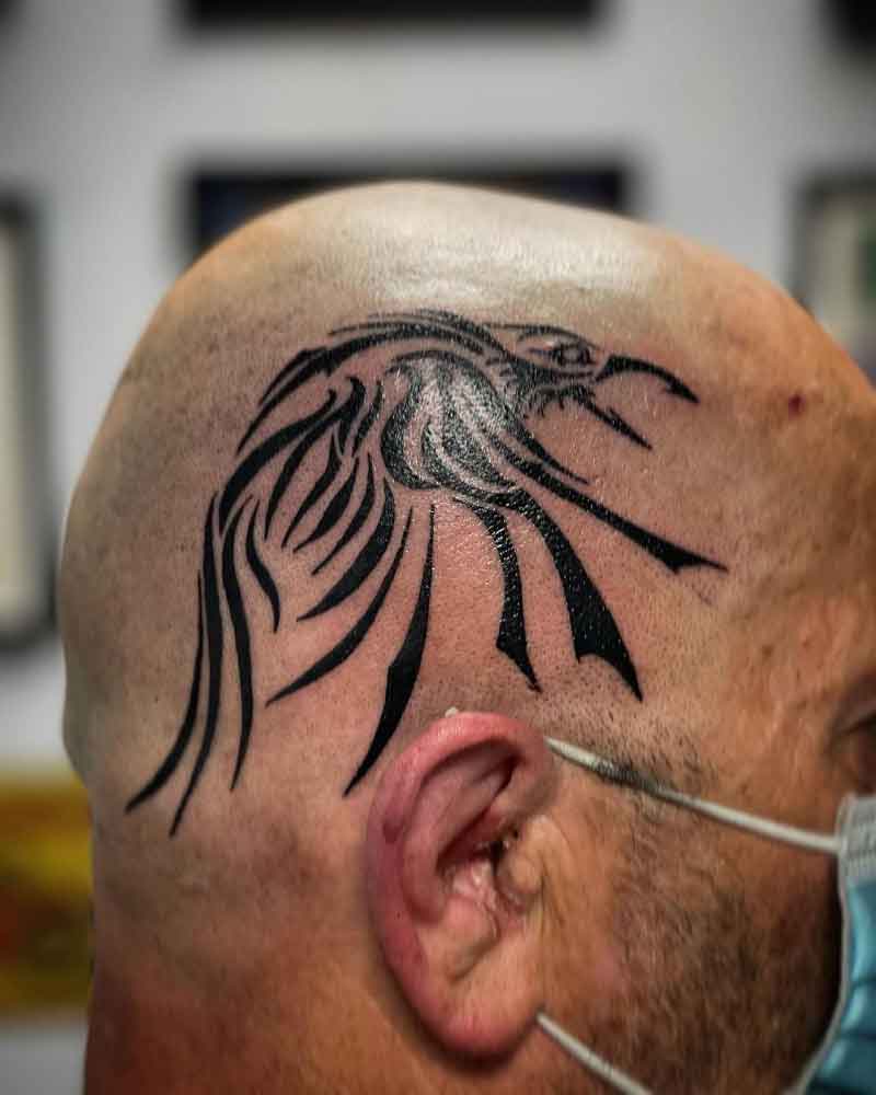Tribal Raven Tattoo 1