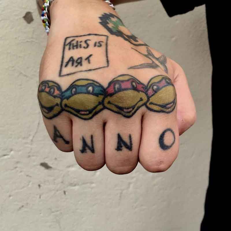 Turtle Finger Tattoo 1