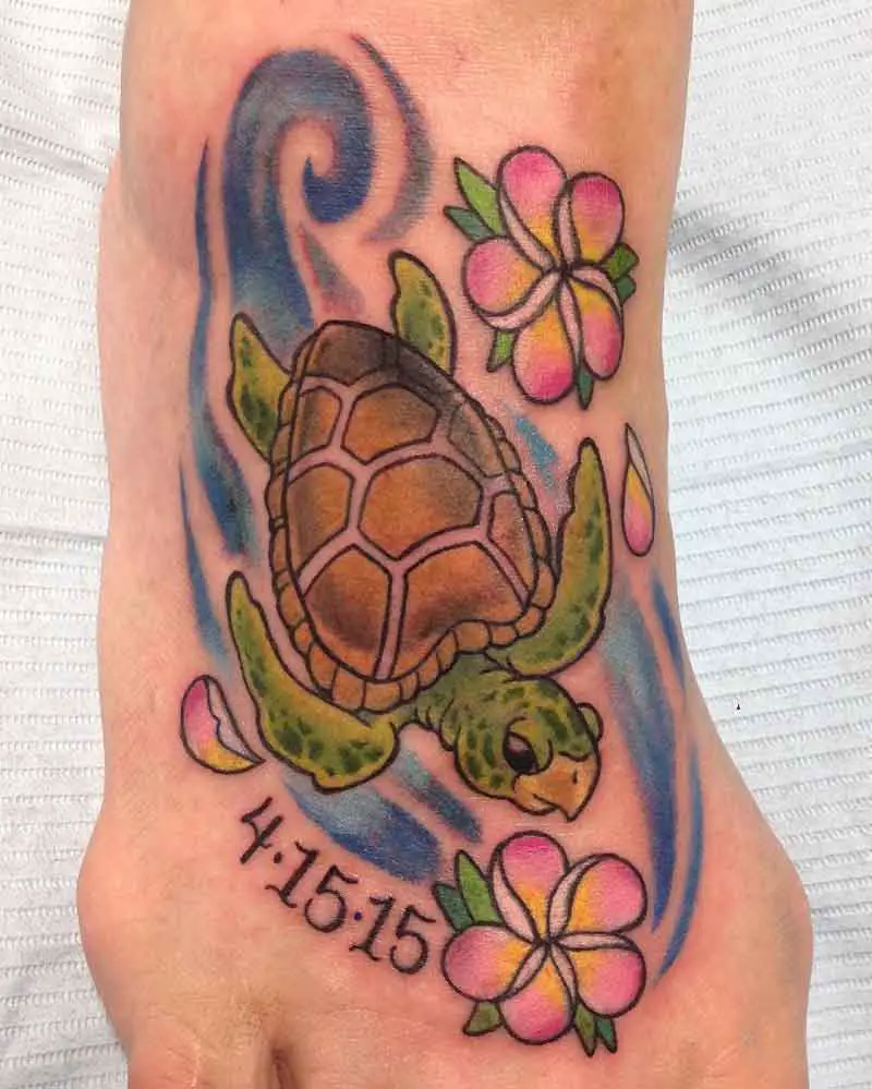 Turtle Foot Tattoo 2