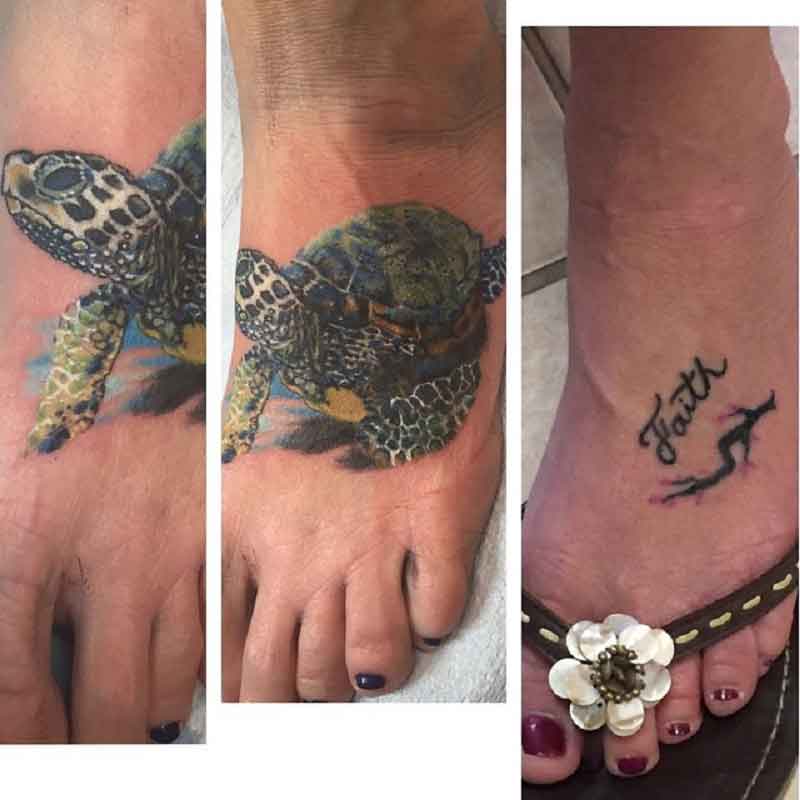 Turtle Foot Tattoo 3