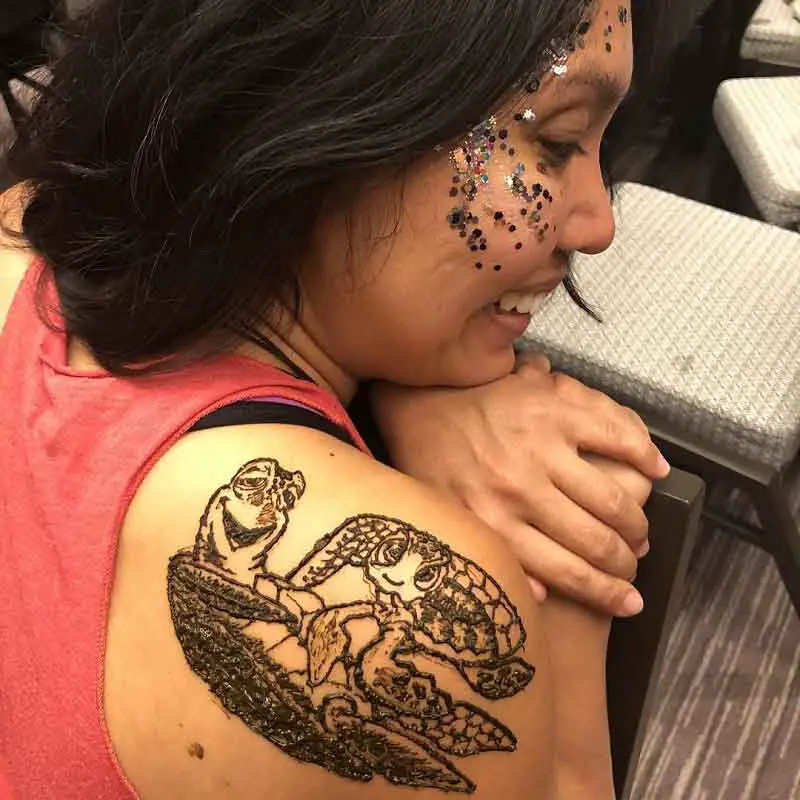 Turtle Henna Tattoo 2
