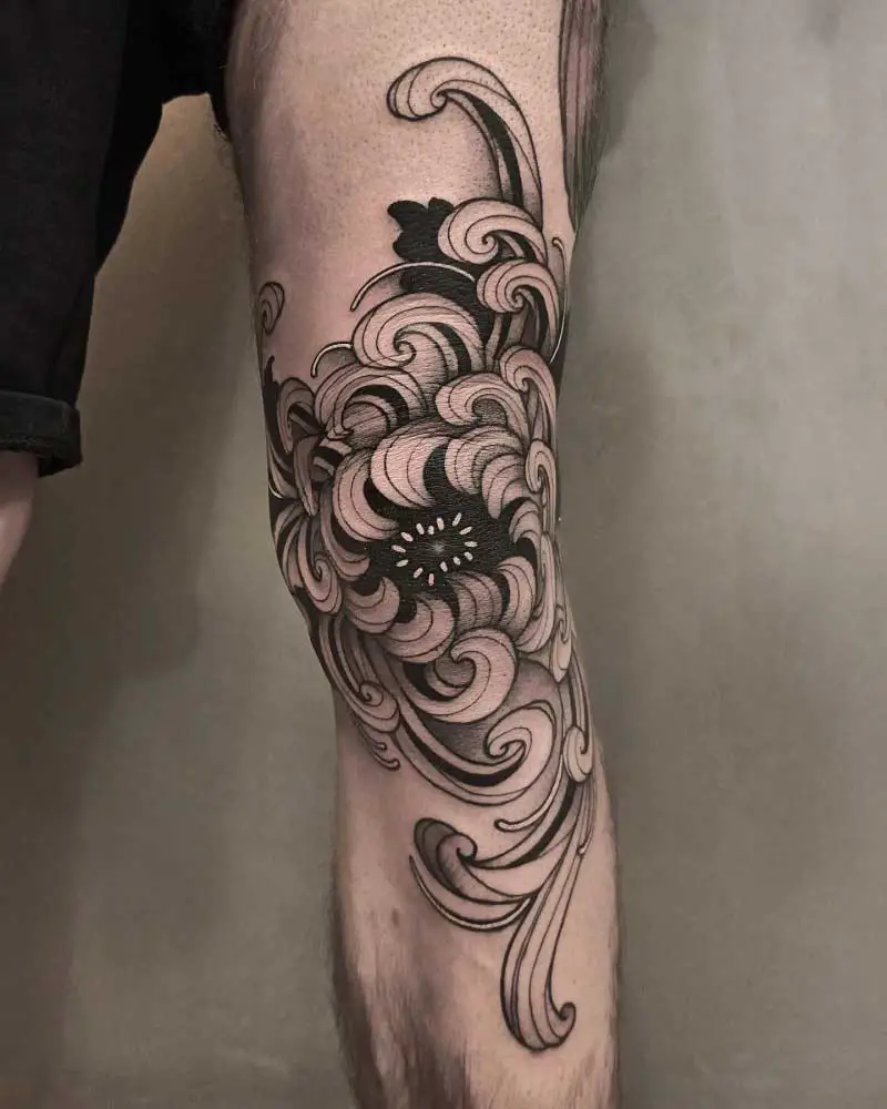 chrysanthemum-leg-tattoo-1