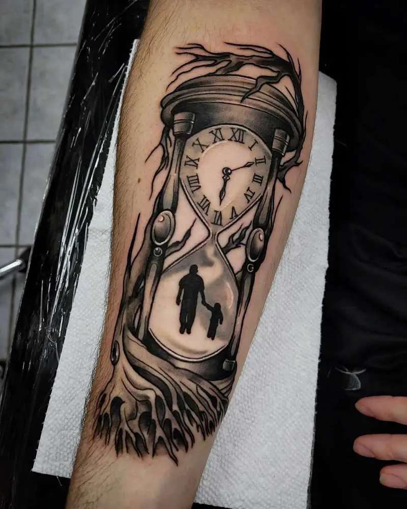 father-son-hourglass-tattoo-1