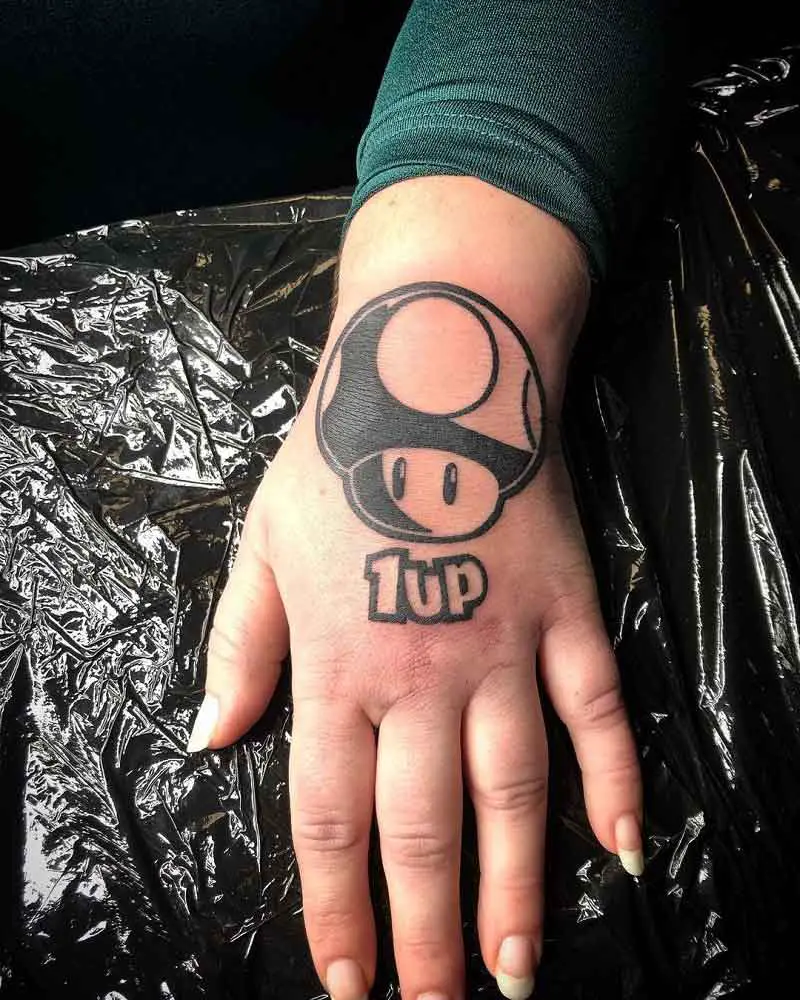 1 Up Mushroom Tattoo 3