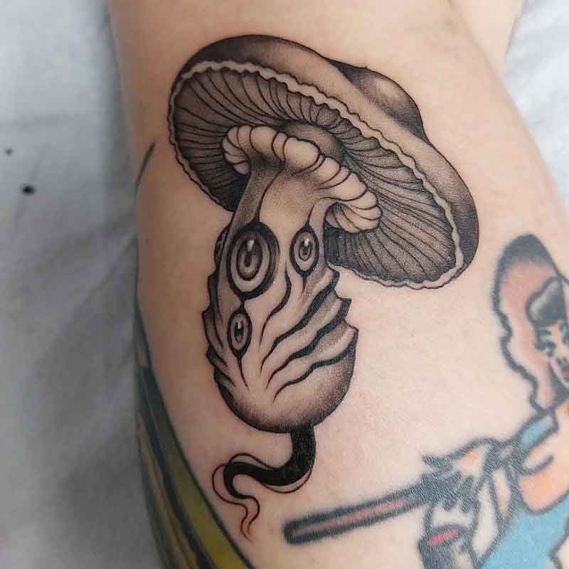 Alien Mushroom Tattoo 1