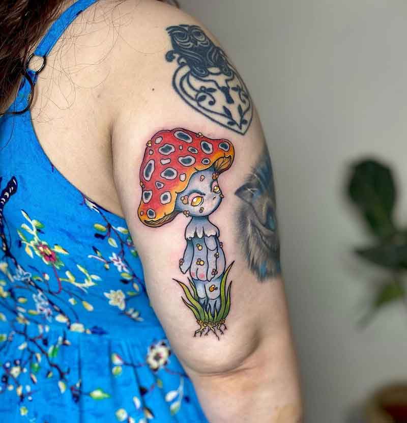 Alien Mushroom Tattoo 2