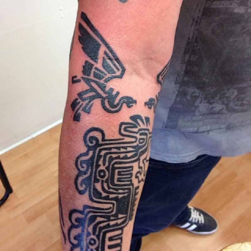 Aztec Bird Tattoo 1