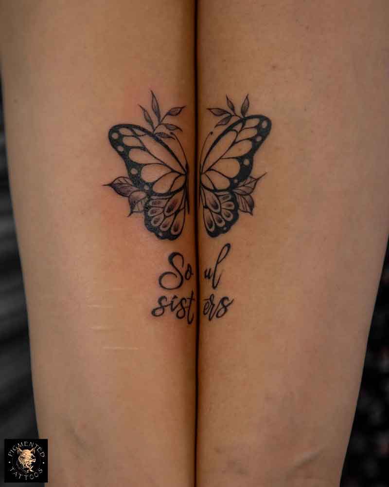 Best Friend Butterfly Tattoos 2