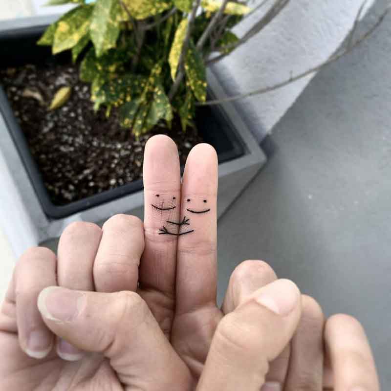 Best Friend Finger Tattoos 1