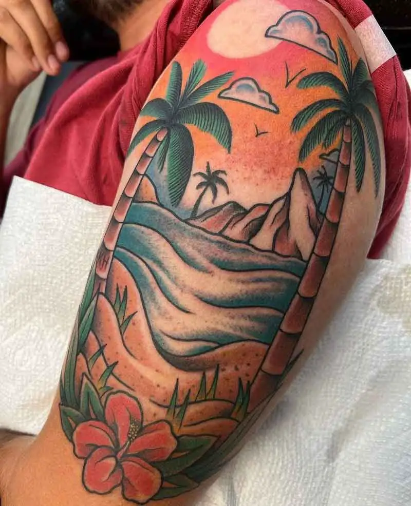 Big Palm Tree Tattoo 1