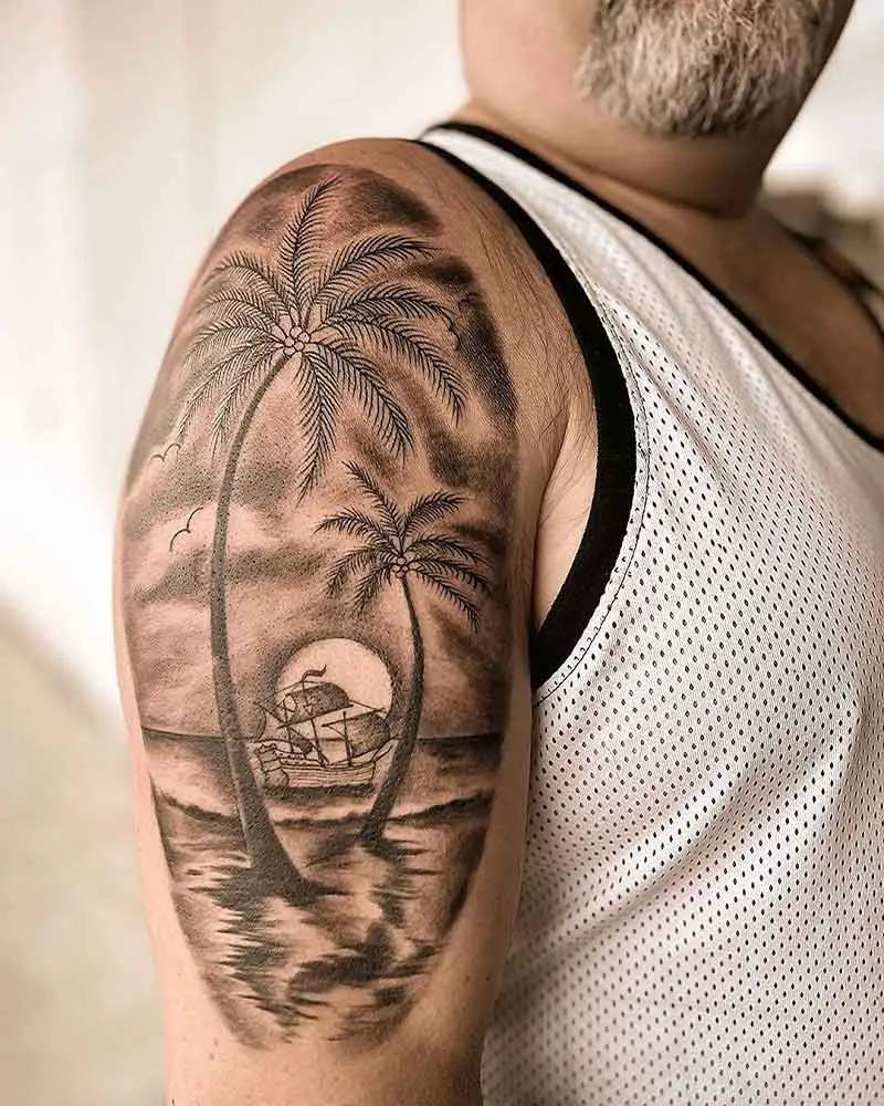 Big Palm Tree Tattoo 2