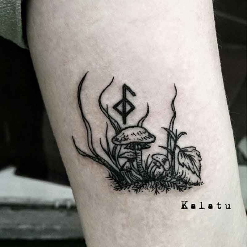 Botanical Mushroom Tattoo 3