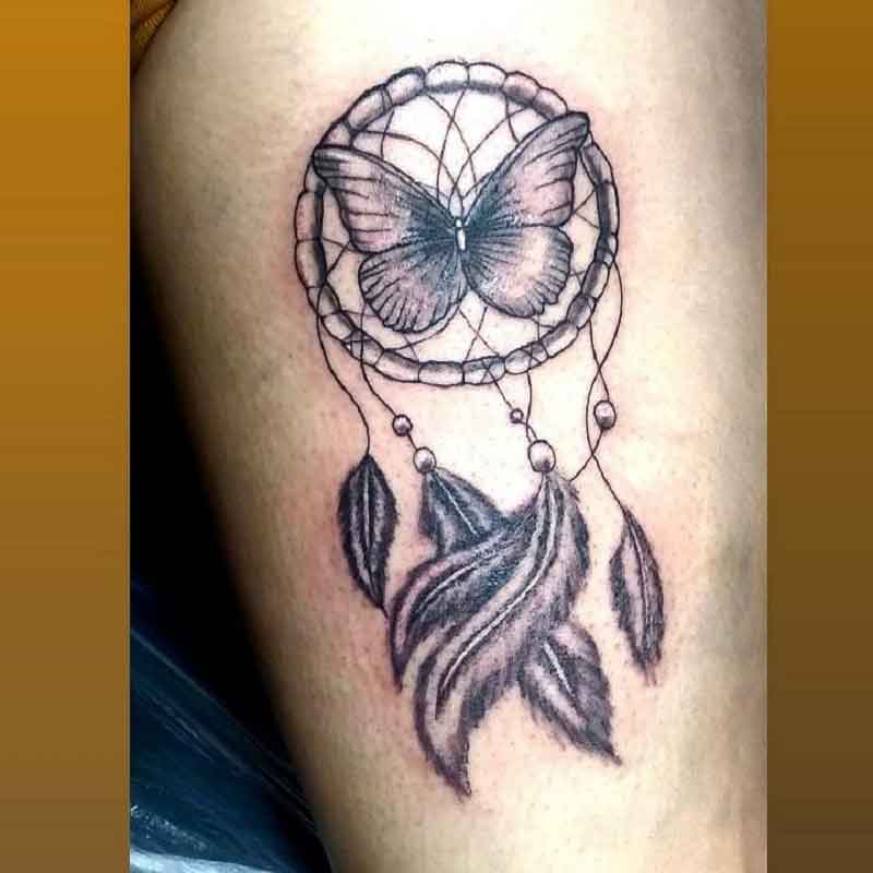 Butterfly Dream Catcher Tattoo 1
