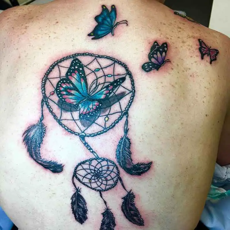 Butterfly Dream Catcher Tattoo 3
