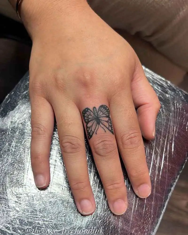 Butterfly Ring Tattoo 2