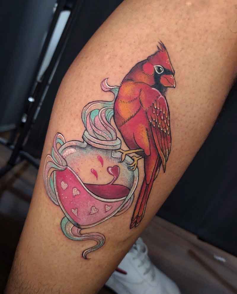 Cardinal Bird Tattoo 3