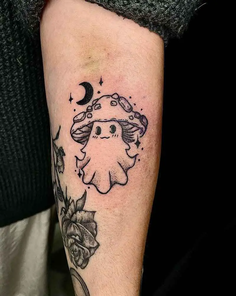 Cartoon Mushroom Tattoo 3