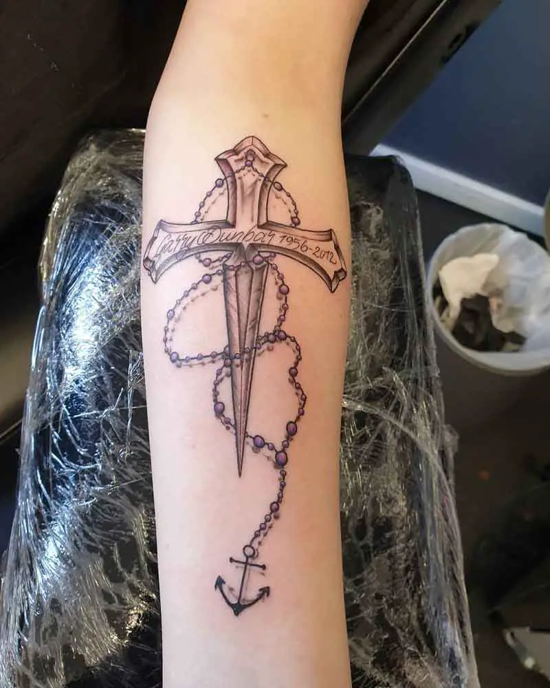 Cross Dagger Tattoo 1