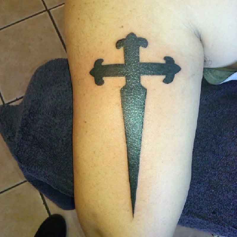 Cross Dagger Tattoo 2