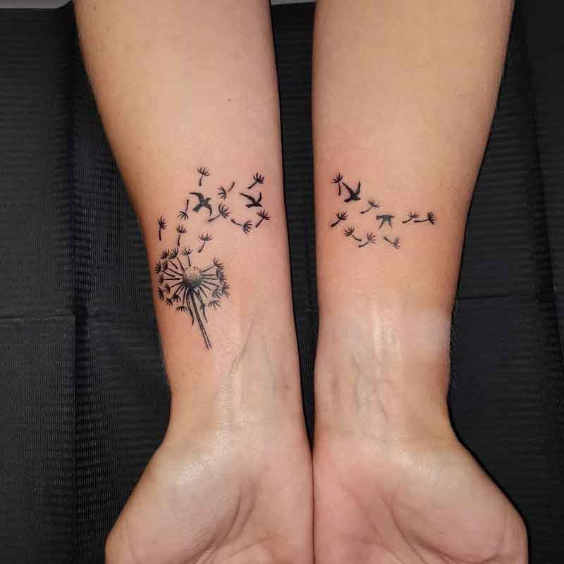 Dandelion Bird Tattoo 1