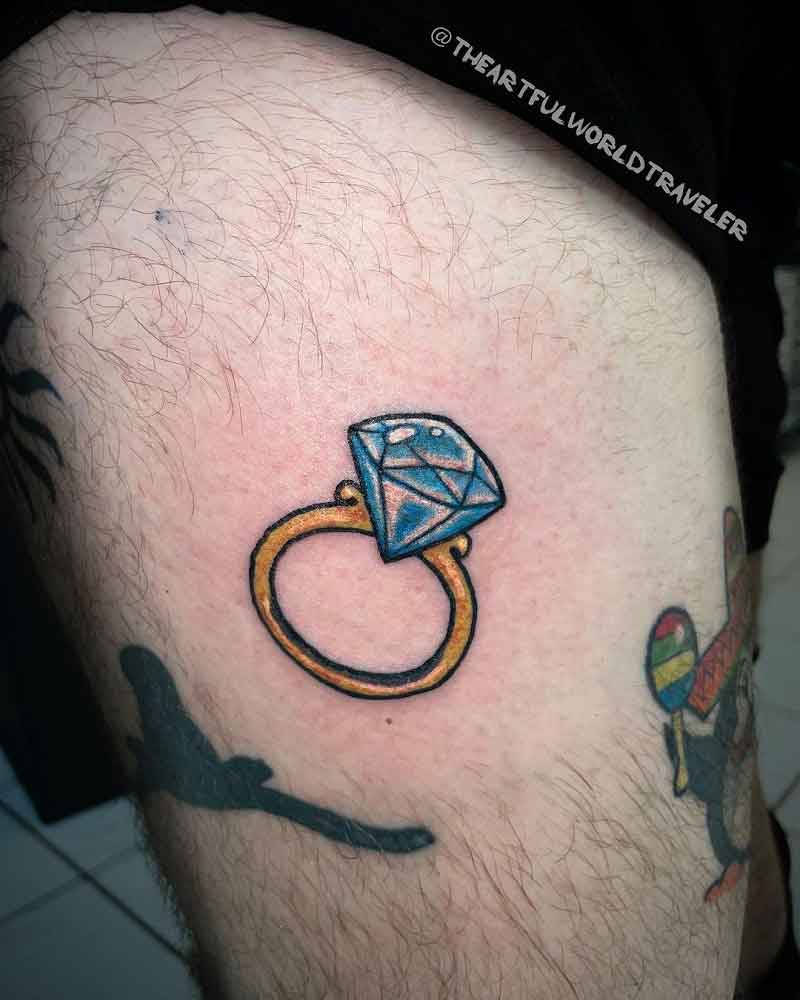 Diamond Ring Tattoo 2