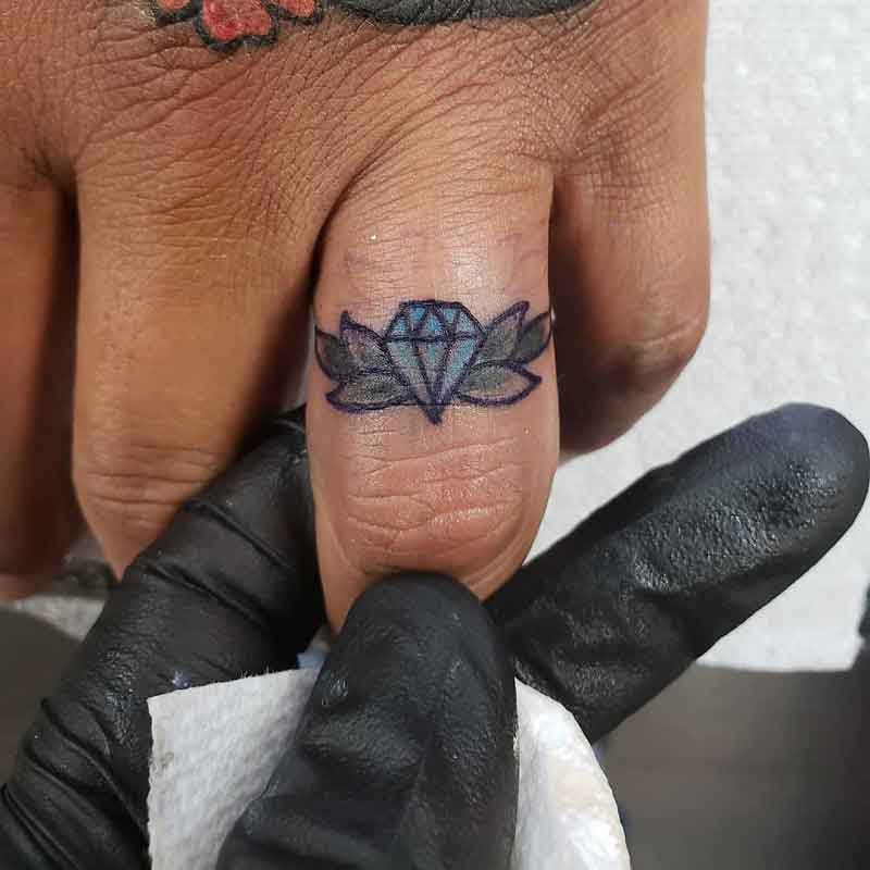 Diamond Ring Tattoo 3